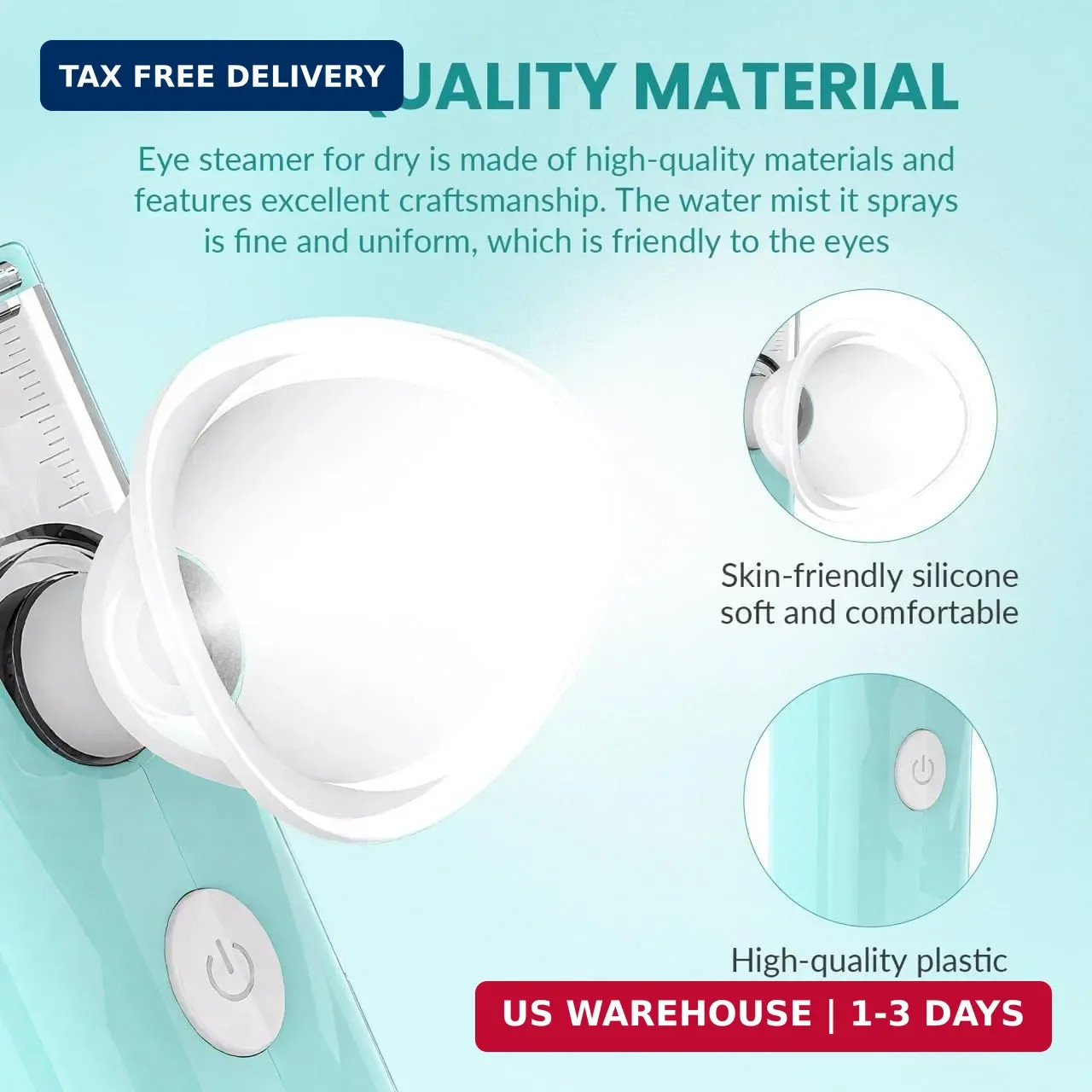 2-in-1 Nano Face & Eye Mister, USB Rechargeable Cool Mist Sprayer for Eyelash Ex