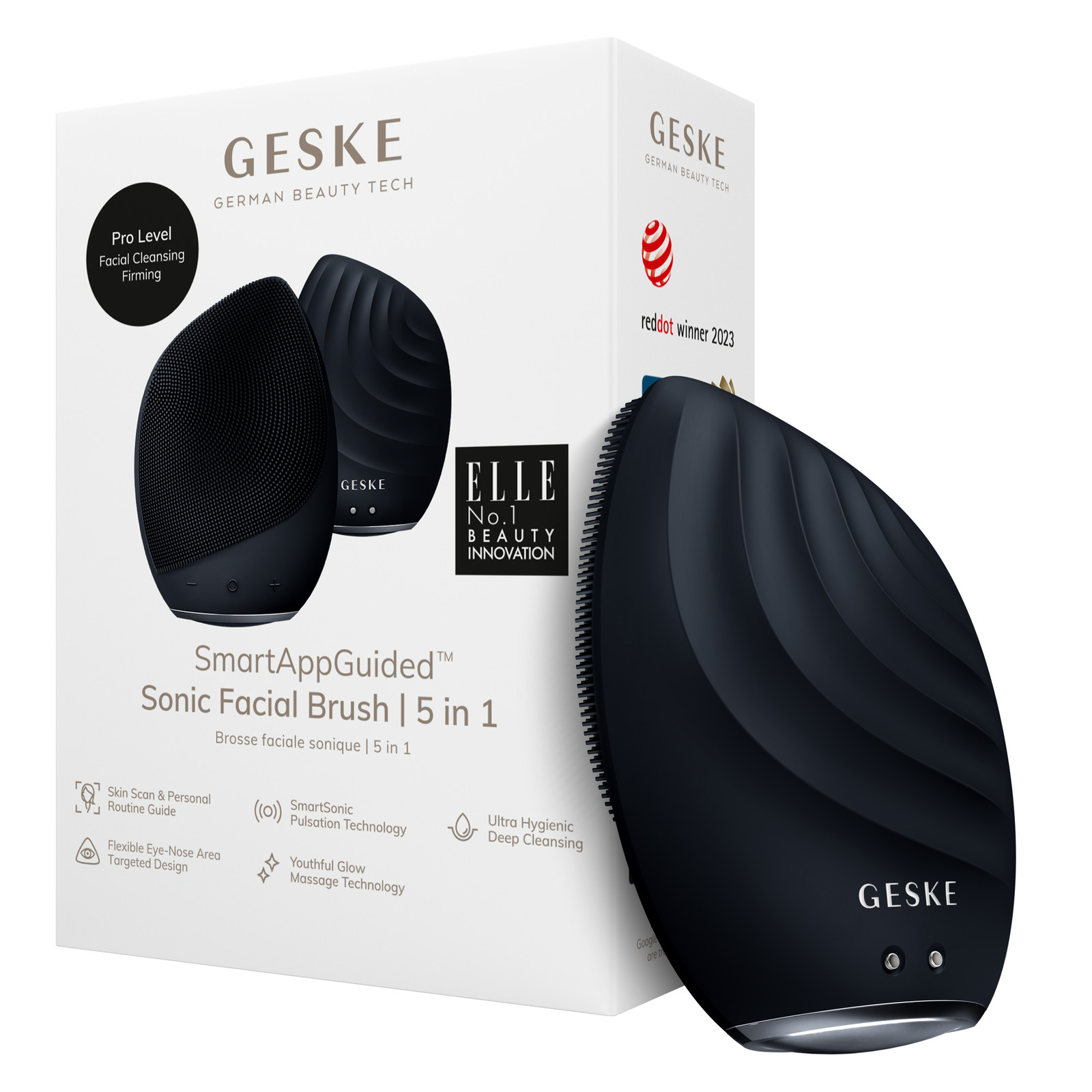 GESKE Sonic Facial Brush 5 in 1 Black
