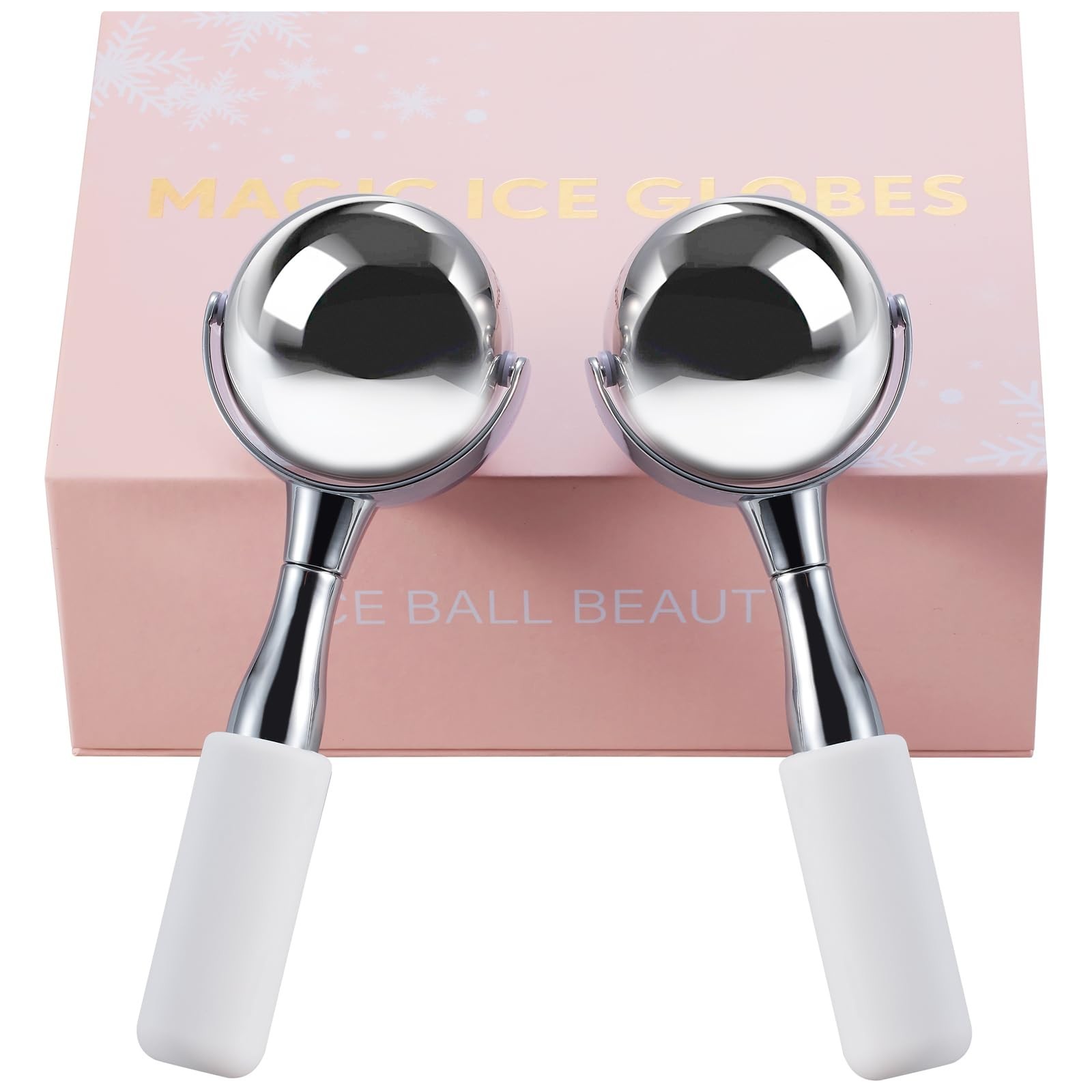 Cryo Sticks for Face-360 Rotating Unbreakable Steel Ice Globes, Cold Massage …