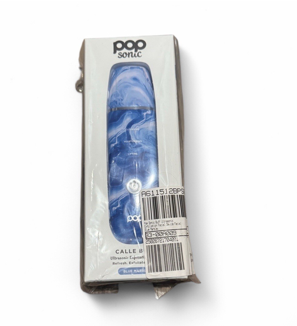 Pop Sonic Ultrasonic Exfoliation Device Calle Buff Blue Marble