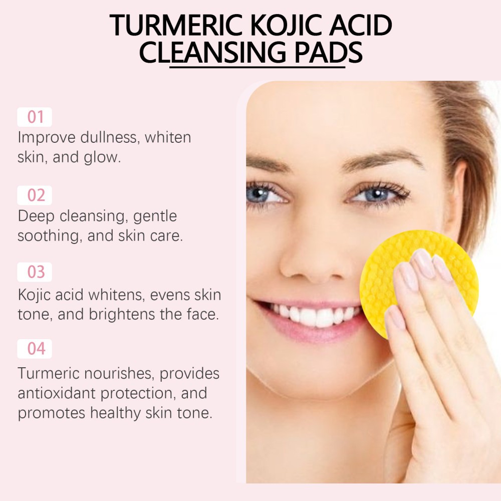 turmeric kojic acid mild cleansing pad for facial repair skin deep