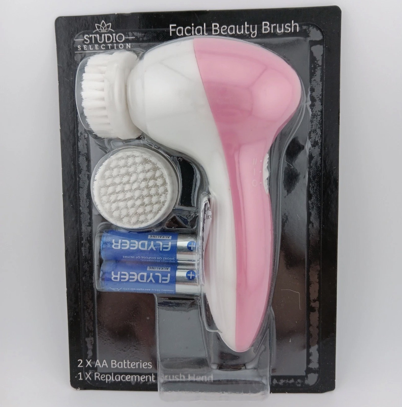 Studio Selection Facial Beauty Brush Electric Cleansing Brush 2-Speed Pink/White