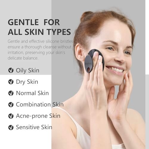 Silicone Face Scrubber 2 Pack Manual Facial Cleansing Brush Gentle Exfoliator