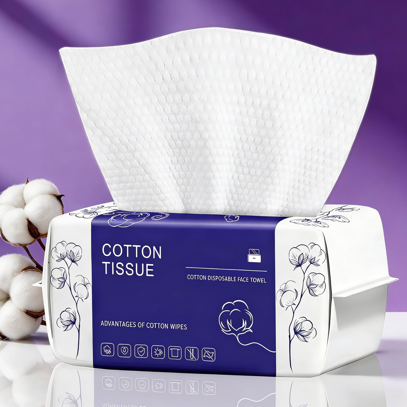 Disposable Face Towel 100 Count, Towels, Soft 100 Count (Pack of 1)