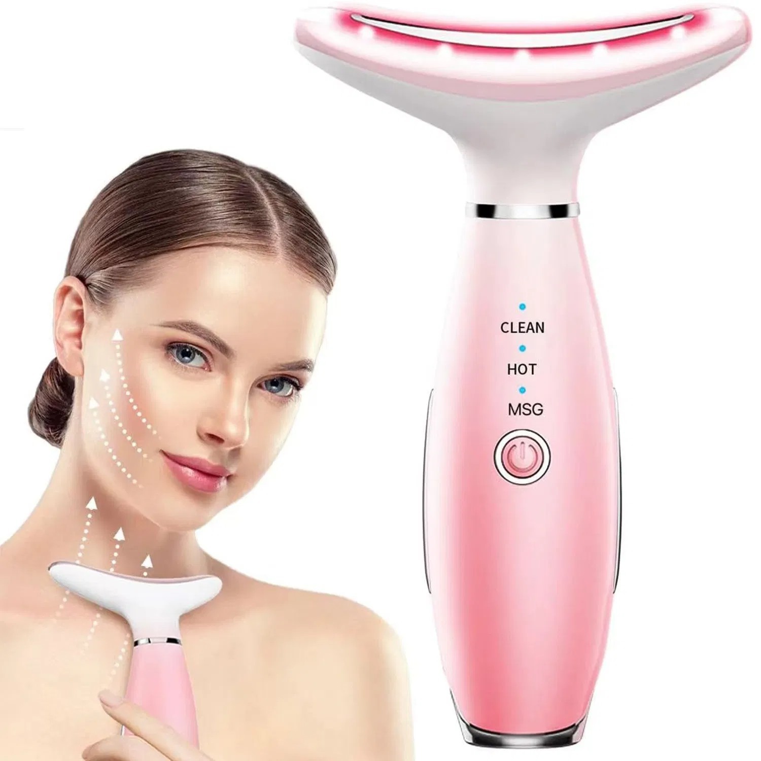 Neck Face Massager Skin Care Face Sculpting Tool 3-in-1 Vibration Thermal Device
