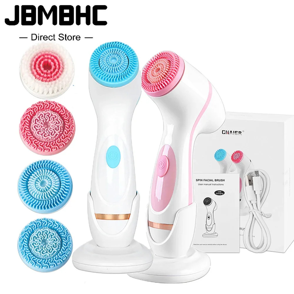 3 in 1 Electric Facial Cleansing Brush Sonic Rotating Deep Clean Tool