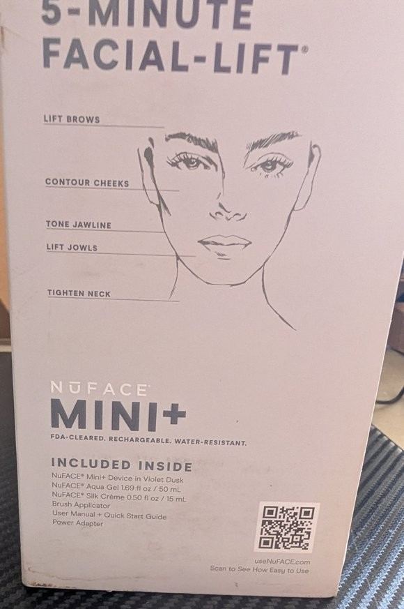NuFACE MINI+ Microcurrent Facial Device Kit – FDA Cleared Face Sculpting & Skin