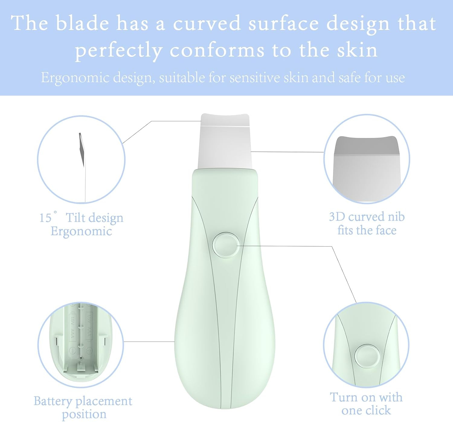 Skin Scrubber Face Spatula Skin Spatula Pore Cleaner Blackhead Remover Tools for