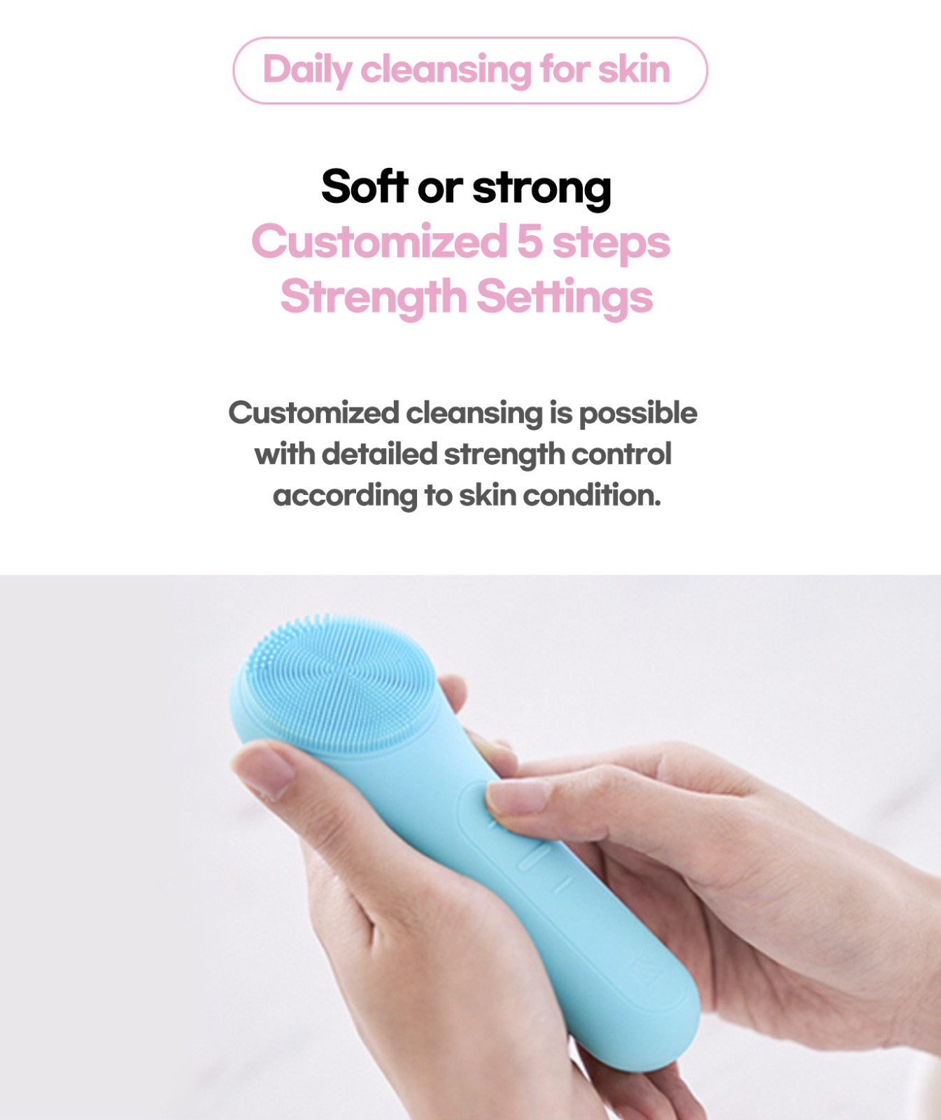 MELIENS FACIAL CLEANSING MASSAGER VIBRATION BRUSH PORE SCRUB WATERPROOF SILICONE