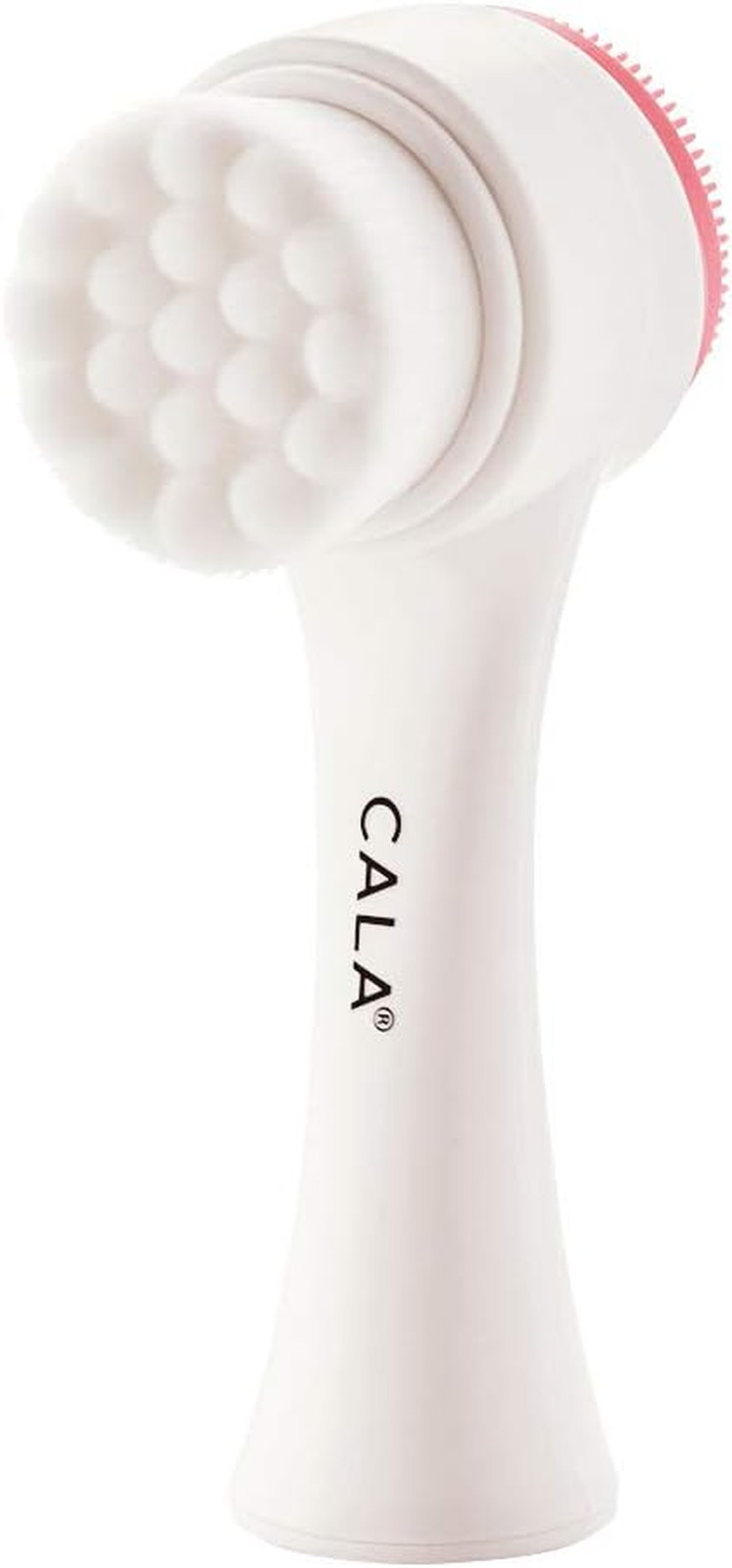 Dual-Action Facial Cleansing Brush (Pink), Superfine Soft Bristles Deep Clean Po
