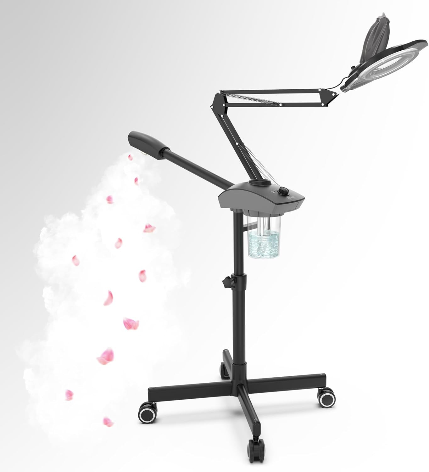 2 in 1 Professional Facial Steamer with 5X Magnifying Lamp for Salon or Spa