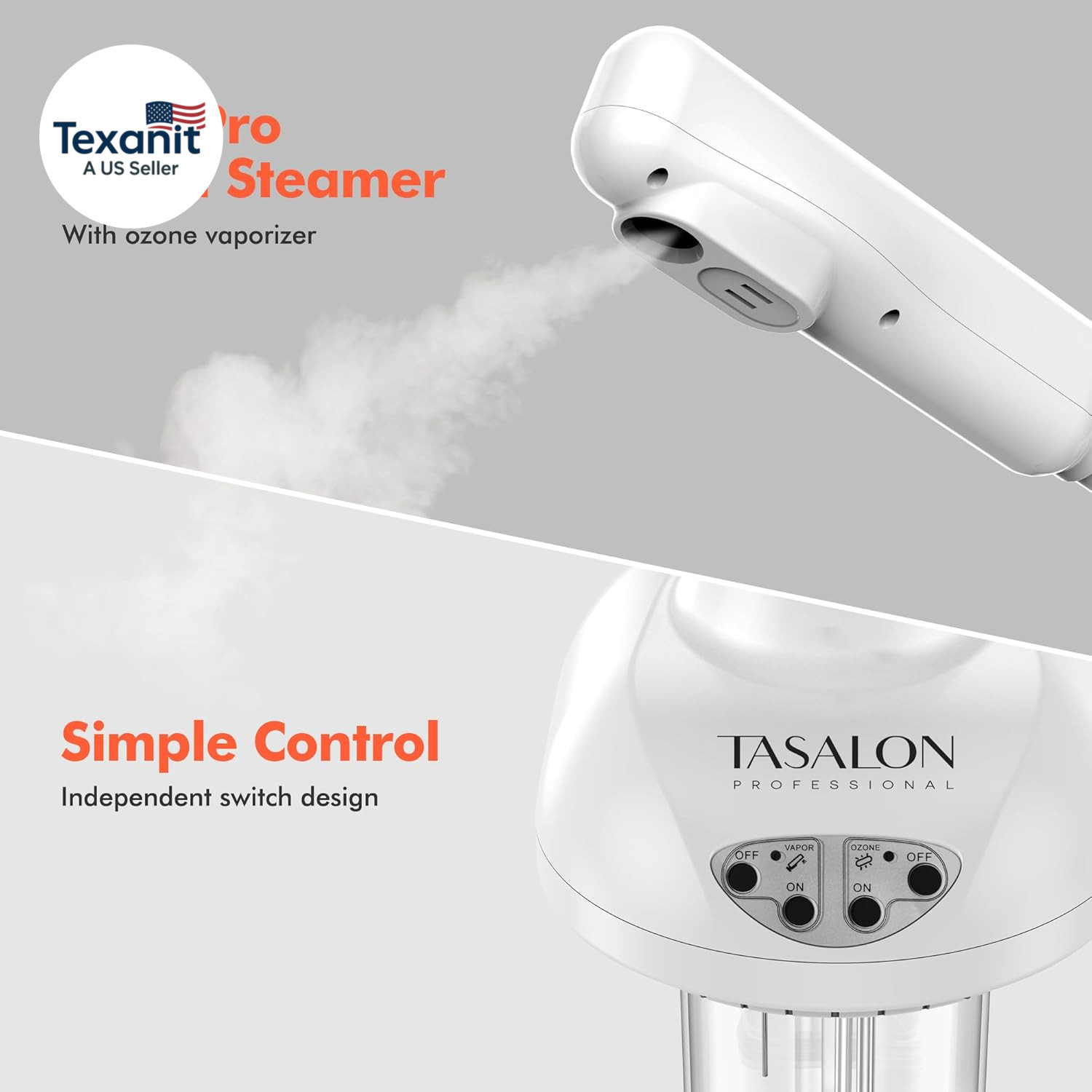 Professional Facial Steamer on Wheels, Hot Ozone Face Steamer for Facial, Esthet
