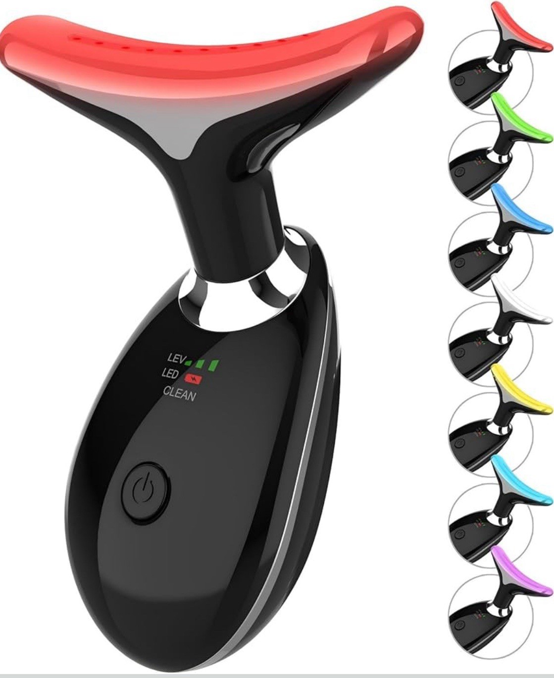 7-in-1 Heated LED Face & Neck Massager – Lifting, Firming & Relaxing Tool