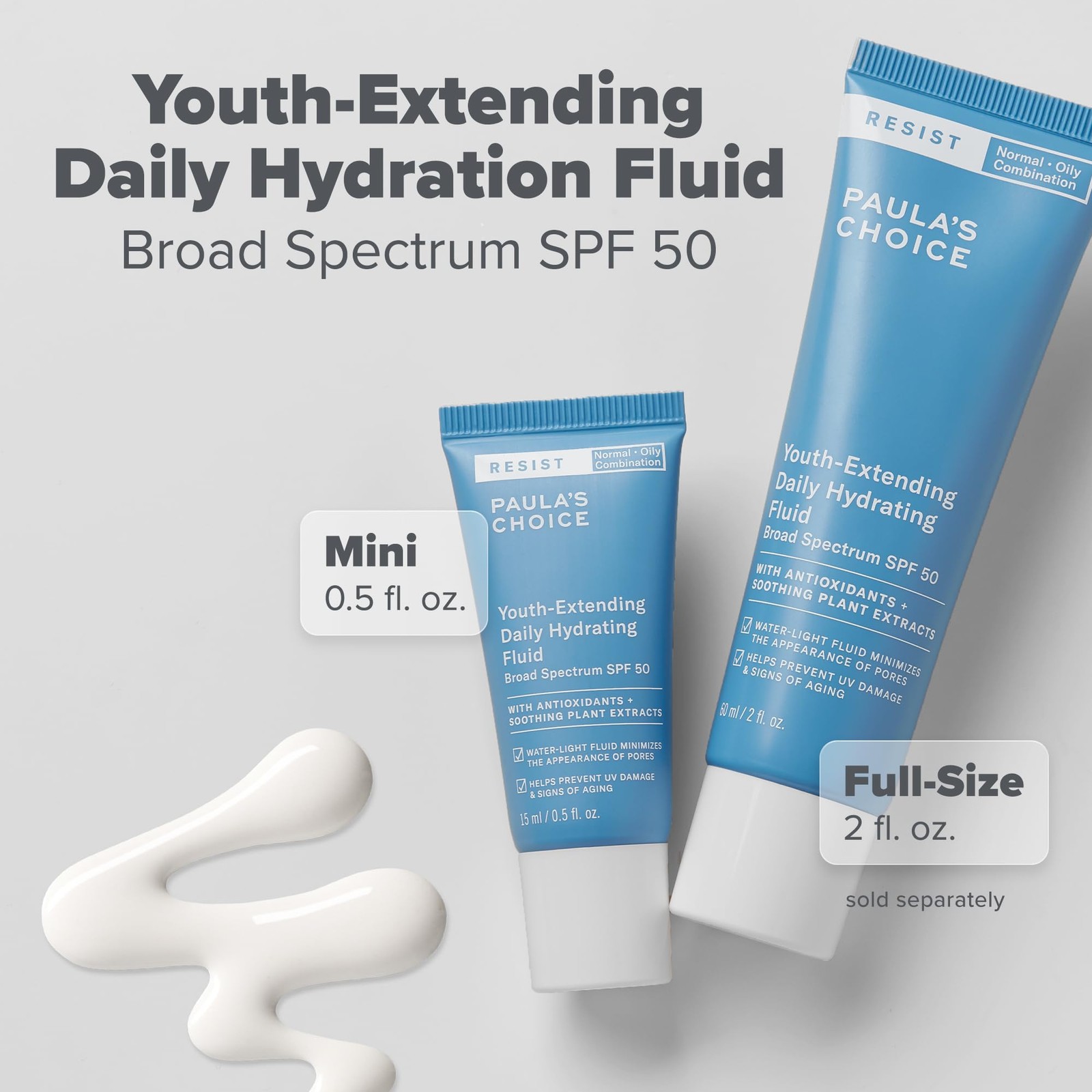 Paula’s Choice RESIST Daily Hydrating Fluid Face Travel Size – 0.5 Fl Oz.