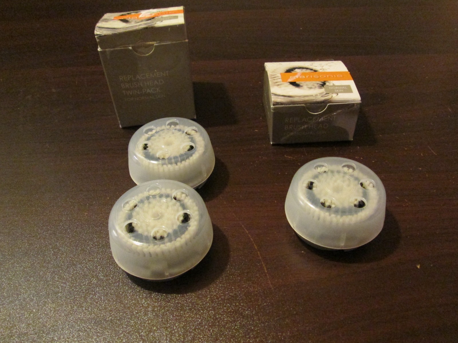 CLARISONIC REPLACEMENT FACE / FACIAL SPIN BRUSH HEADS – 3 HEADS / 2 PK + 1PK