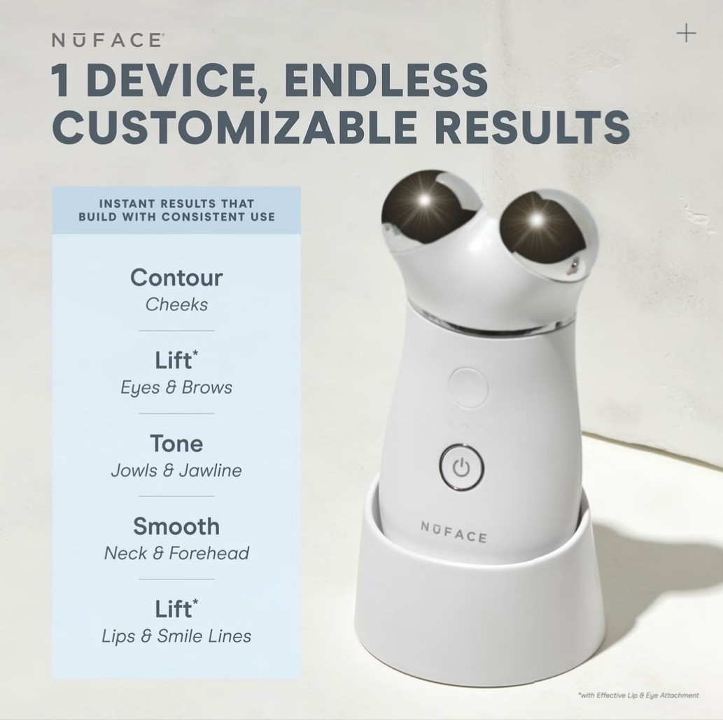 NuFACE Trinity+ Facial Toning Firming Lifting Device Kit w Super Peptide Booster