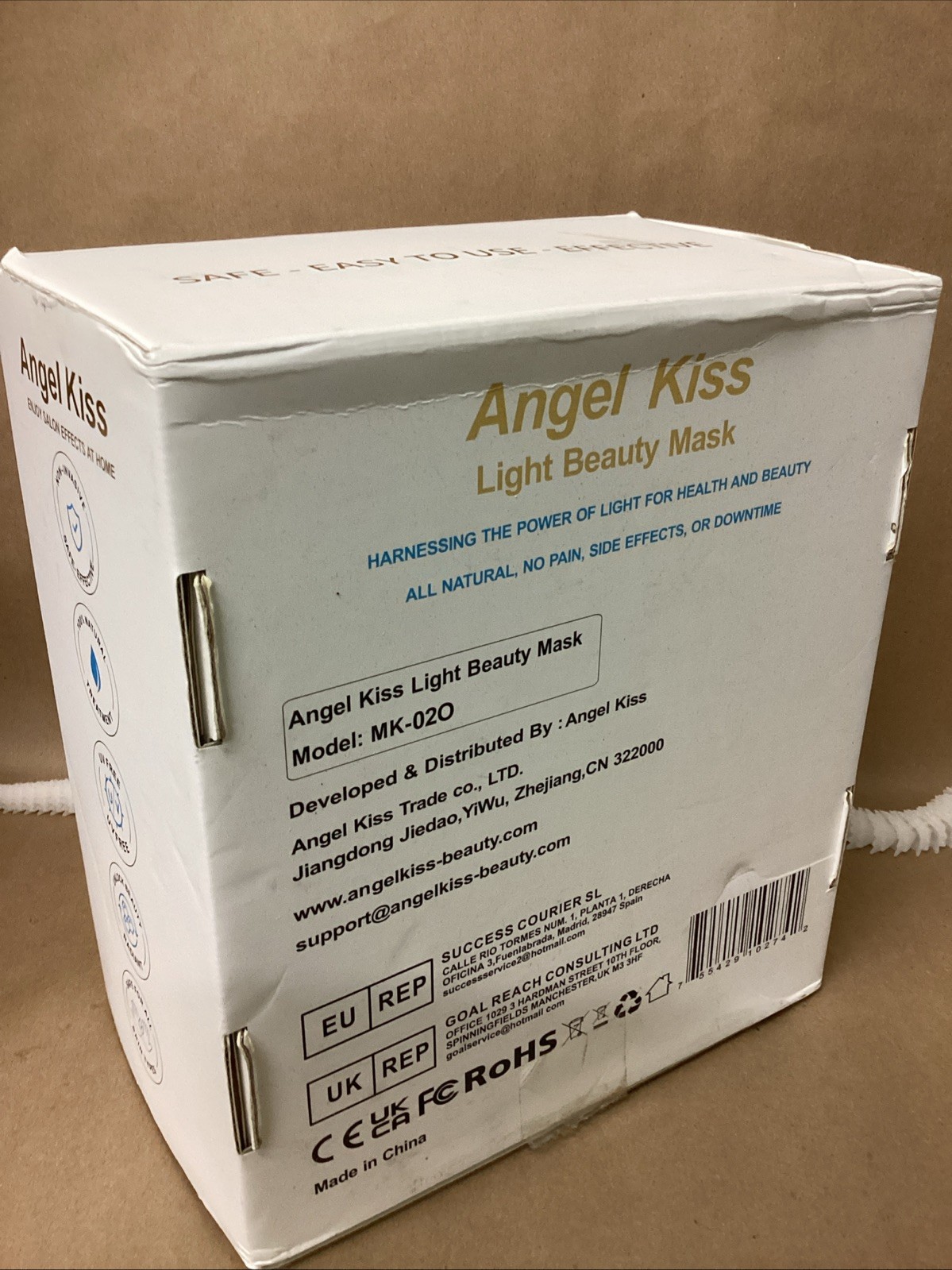 Led Face Mask-Angel Kiss 7 Color Photon Blue Red Light Therapy Skin Rejuvenation