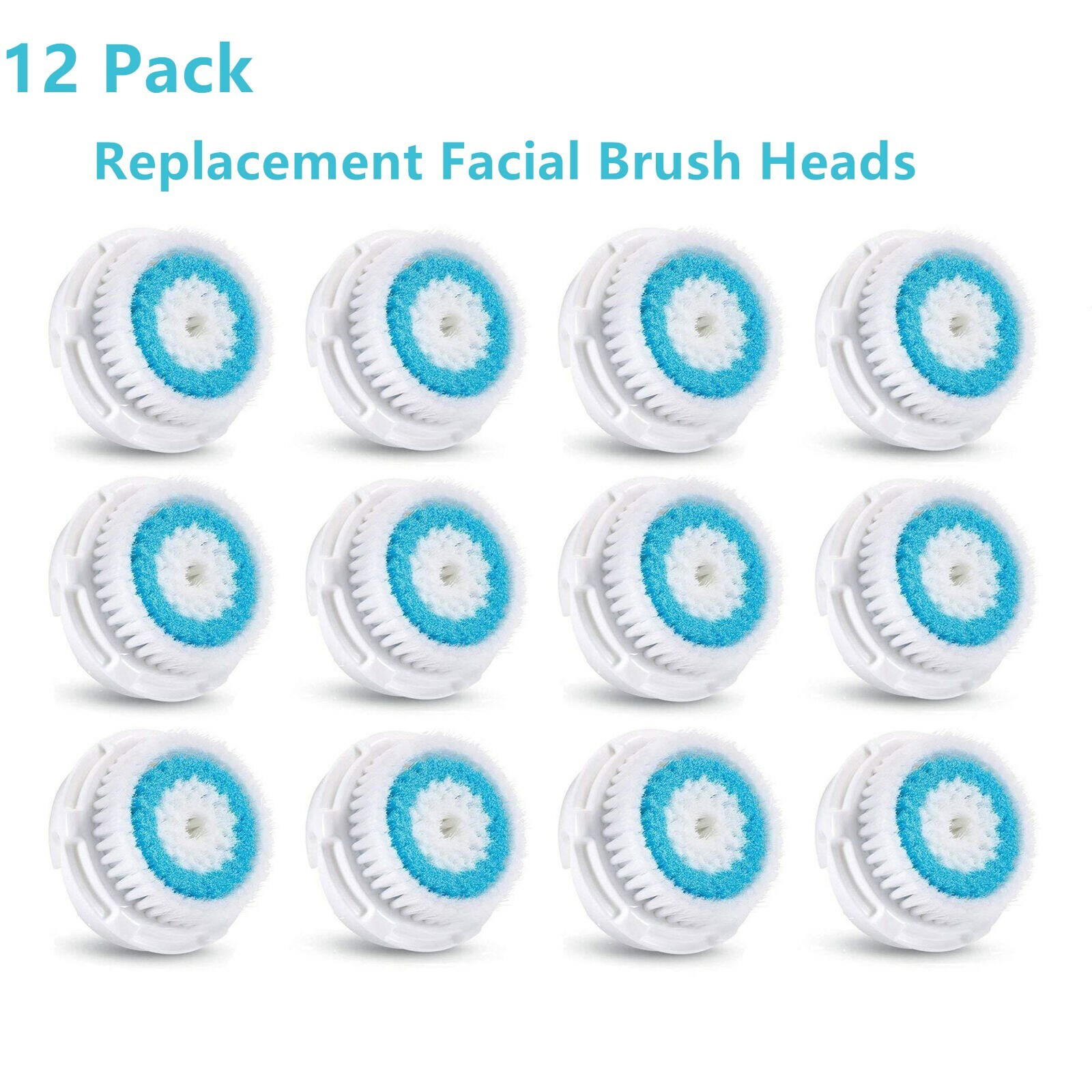 12 Pack Deep Pore Replacement Brush Head Fit Clarisonic Mia 1 2 3 ！