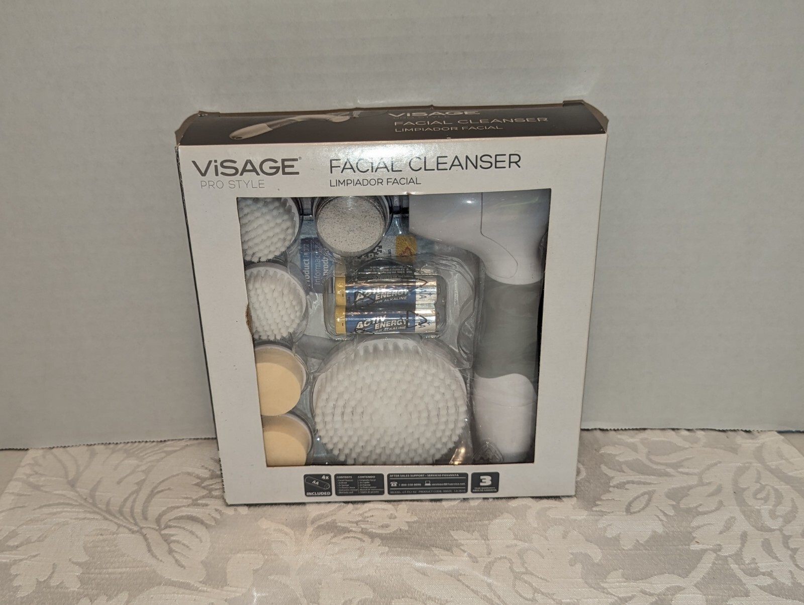 Visage Pro Style Facial Cleanser Spinning Brush Face Cleaner w/ Brushes