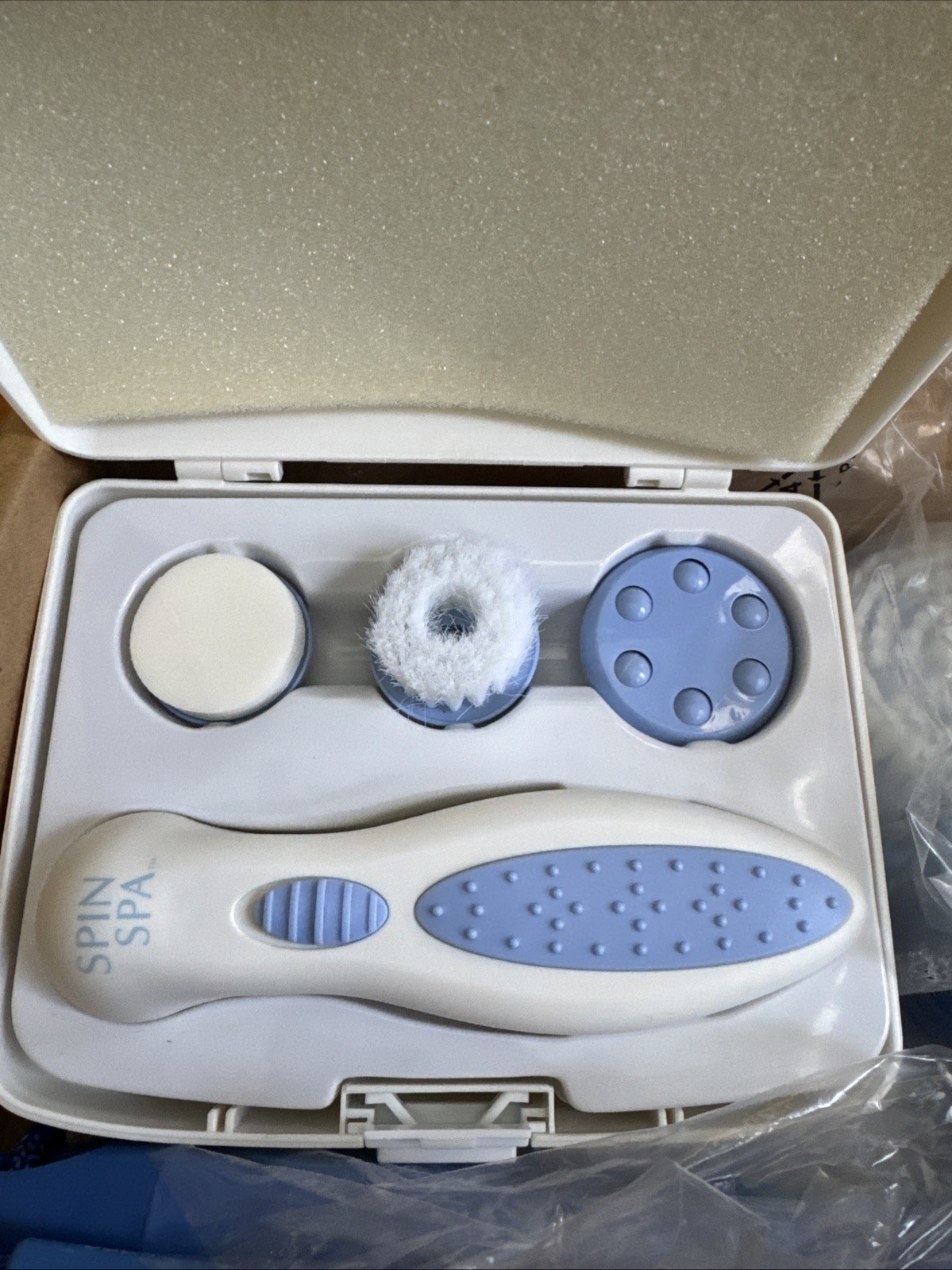 Spin Spa Spinning Spa Brush Facial & Body Cleansing Brush Set with Attachments