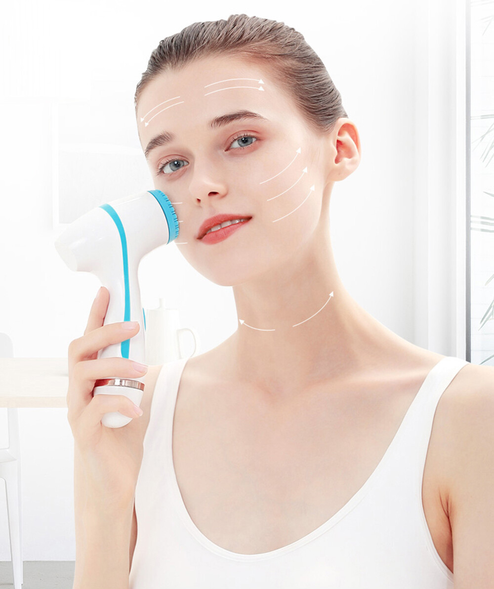 Facial Cleansing Spin Brush Set Galvanic Spa Cleaning Remove Blackhead Machine