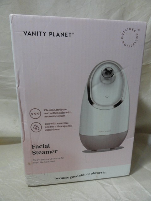 NEW FACIAL STEAMER AIRA IONIC VANITY PLANET SAUNA LIKE CLEANSES & MOISTURIZES