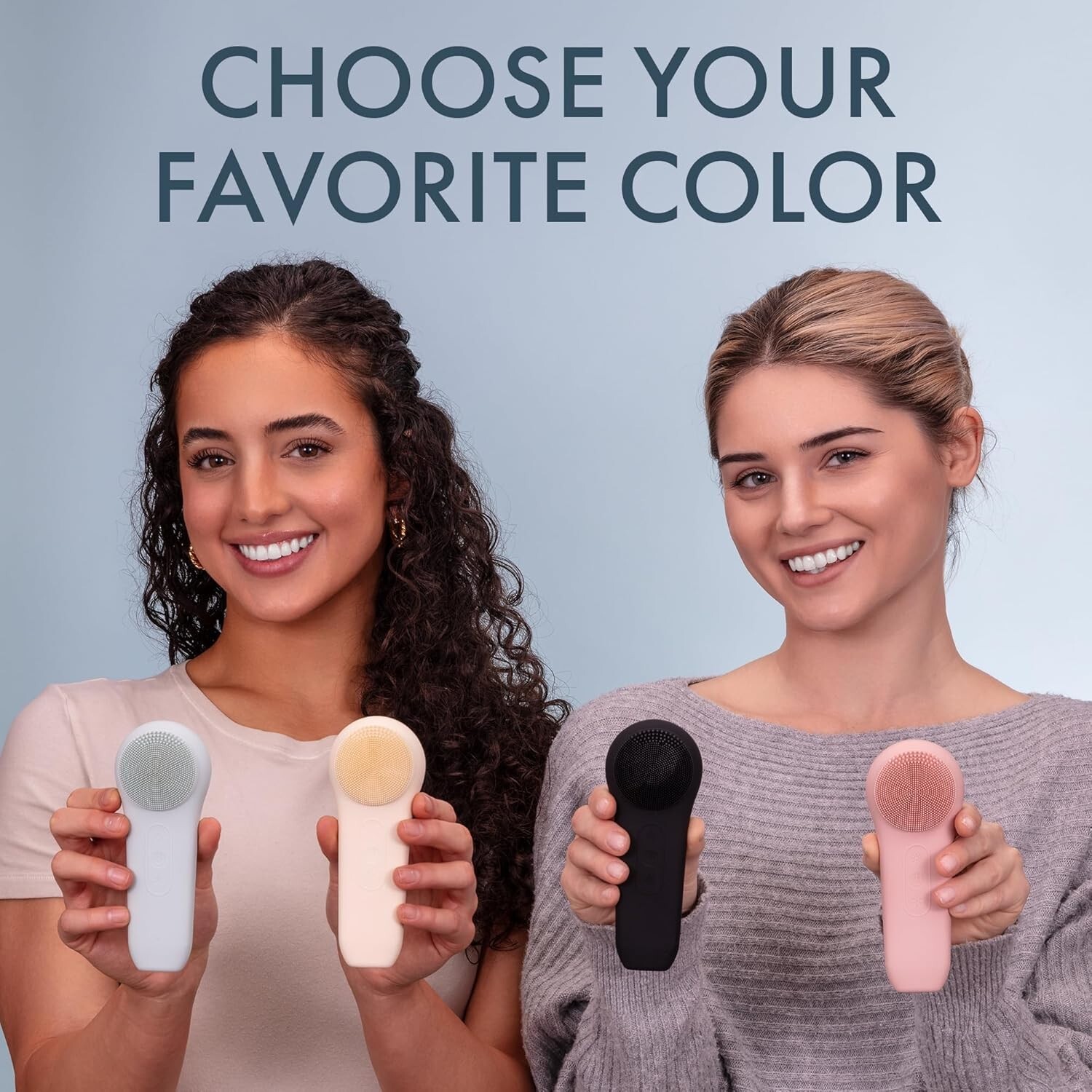 Facial Cleansing Brush, Rechargeable Electric Silicone Face Scrubber Exfoliat…