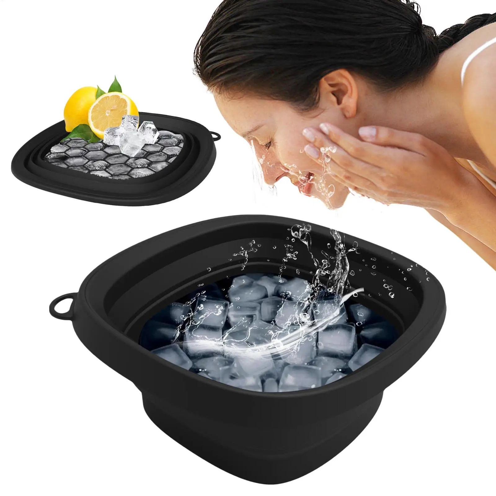 Foldable Silicone Ice Face Bowl for Pore Shrinking and Skin Calming