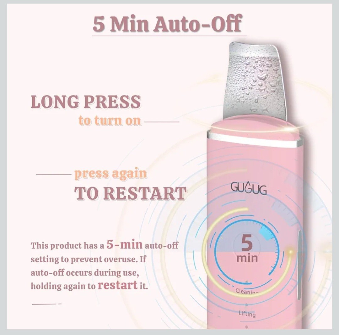 GUGUG Facial Skin Scrubber Face Spatula – Blackhead Remover Pore Cleaner – Pink