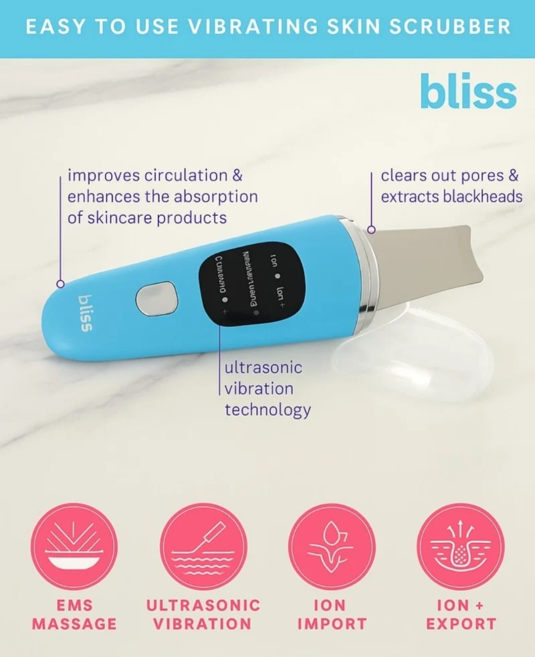 Bliss Pore Extractor Skin Spatula Blackhead Remover New in Box