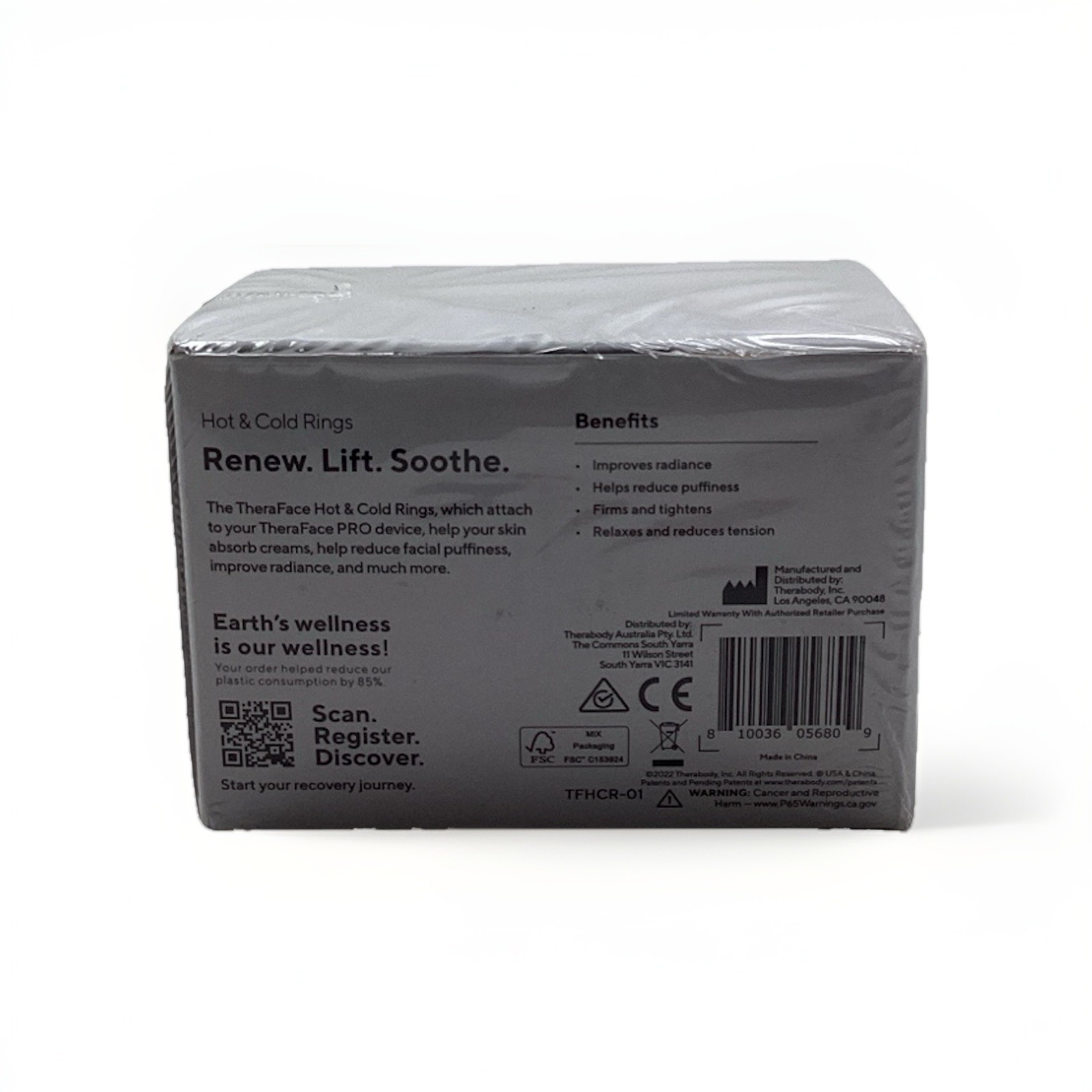 Therabody TheraFace Hot & Cold Rings – White, New In Sealed Original Box.