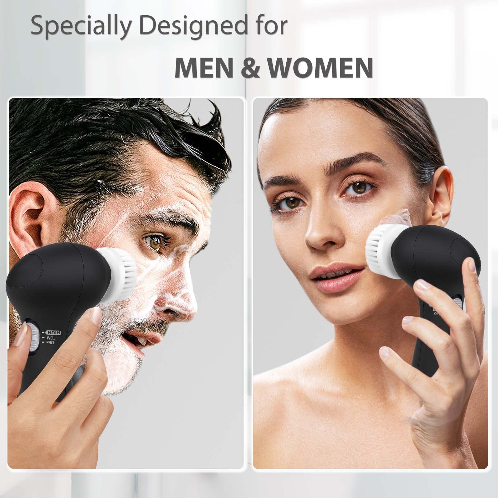 Facial Cleansing Brush Face Scrubber CLSEVXY Electric Face Spin Cleanser Brushes
