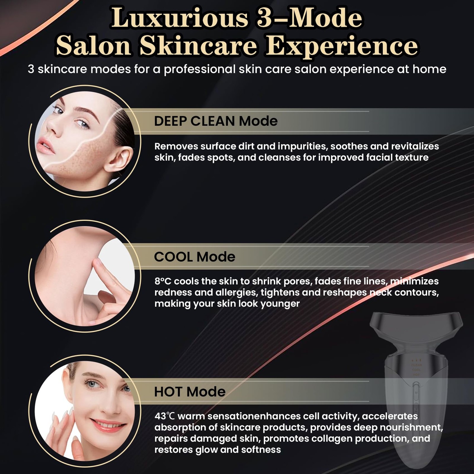 Red Light Beauty Device for Face and Neck, Based on High-end White