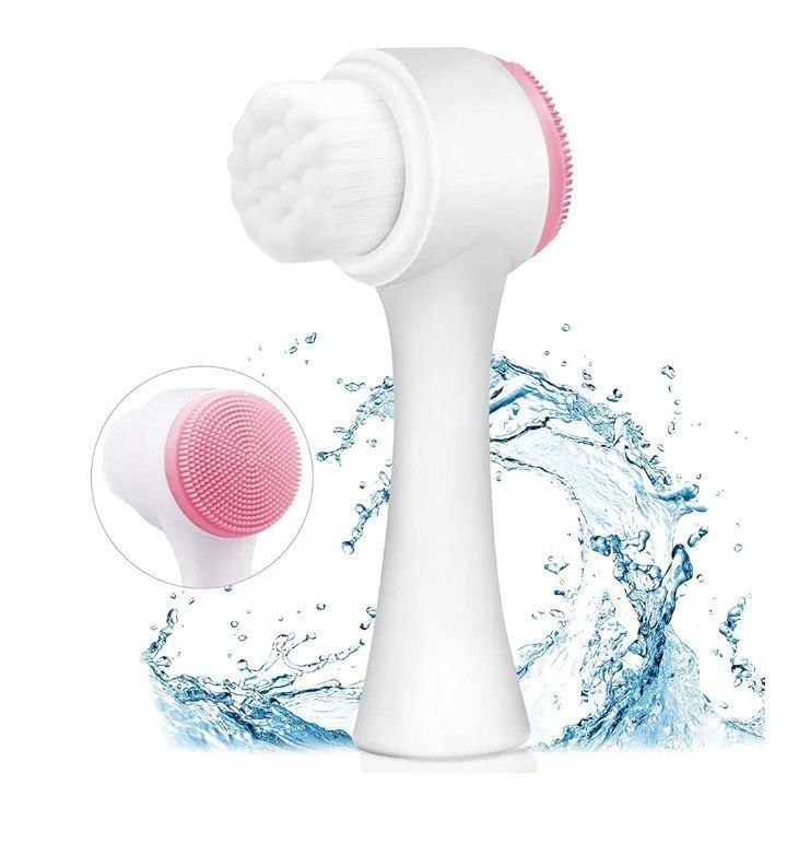 2 in 1 Silicone Face Facial Wash Brush Cleanser Cleansing Massage