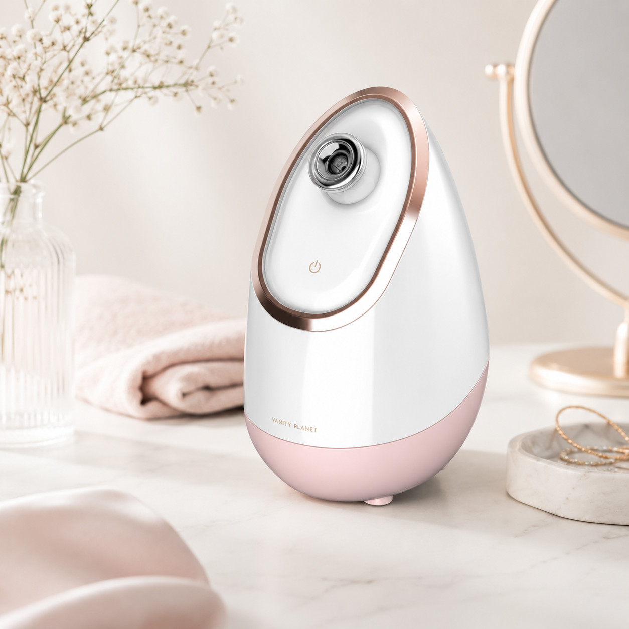 Vanity Planet Aira Ionic Facial Steamer for All Skin ~ Rose Gold Edition