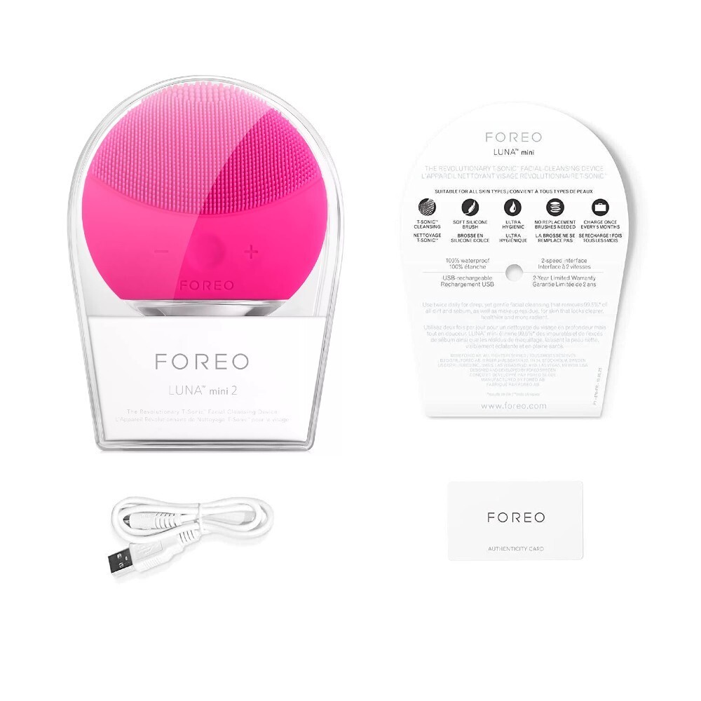 Foreo Luna Mini 2 Facial Cleansing Brush ( Fuchsia ) **New With Case**