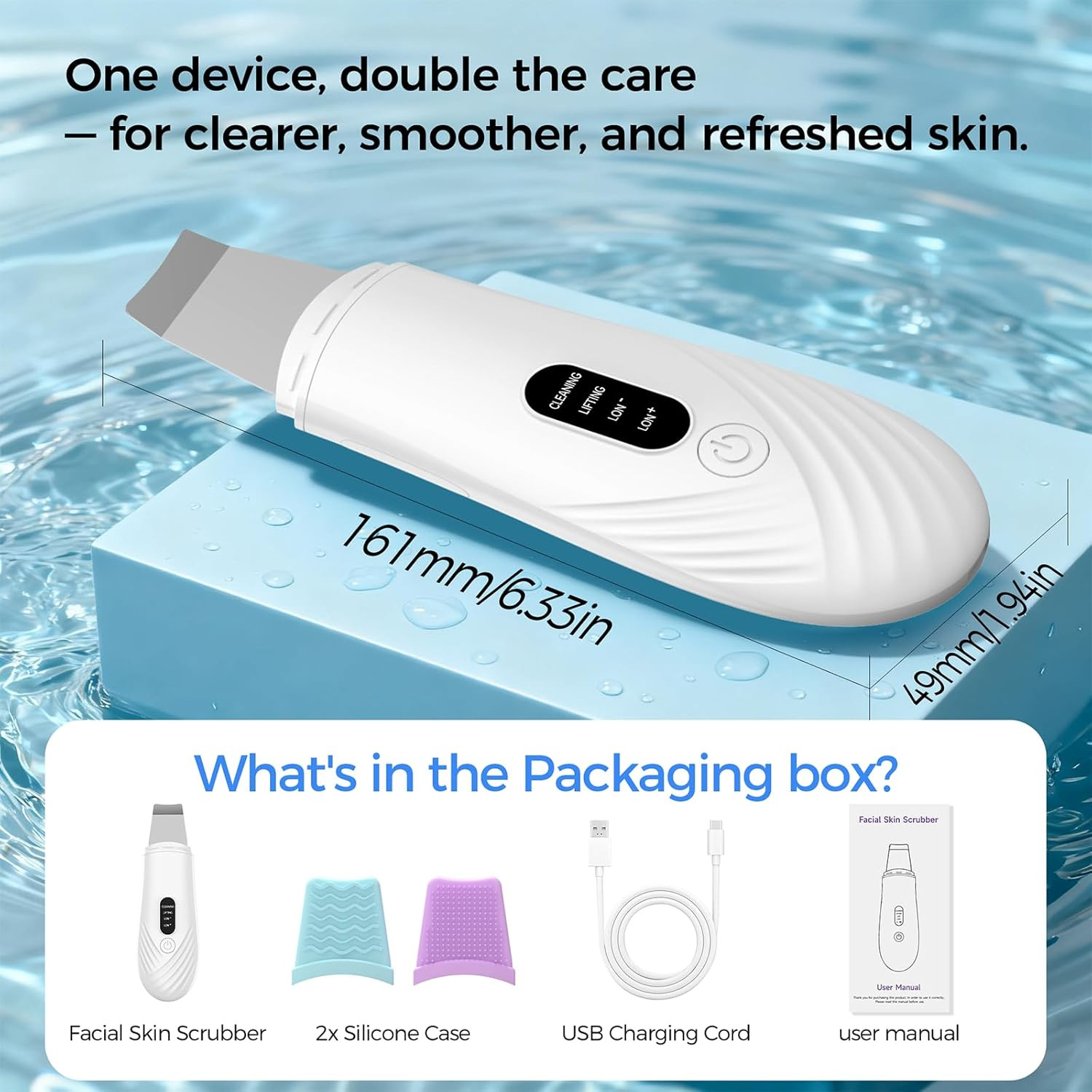 Skin Scrubber Face Spatula, Blackhead Remover Tool for Facial Deep Cleansing, Fa