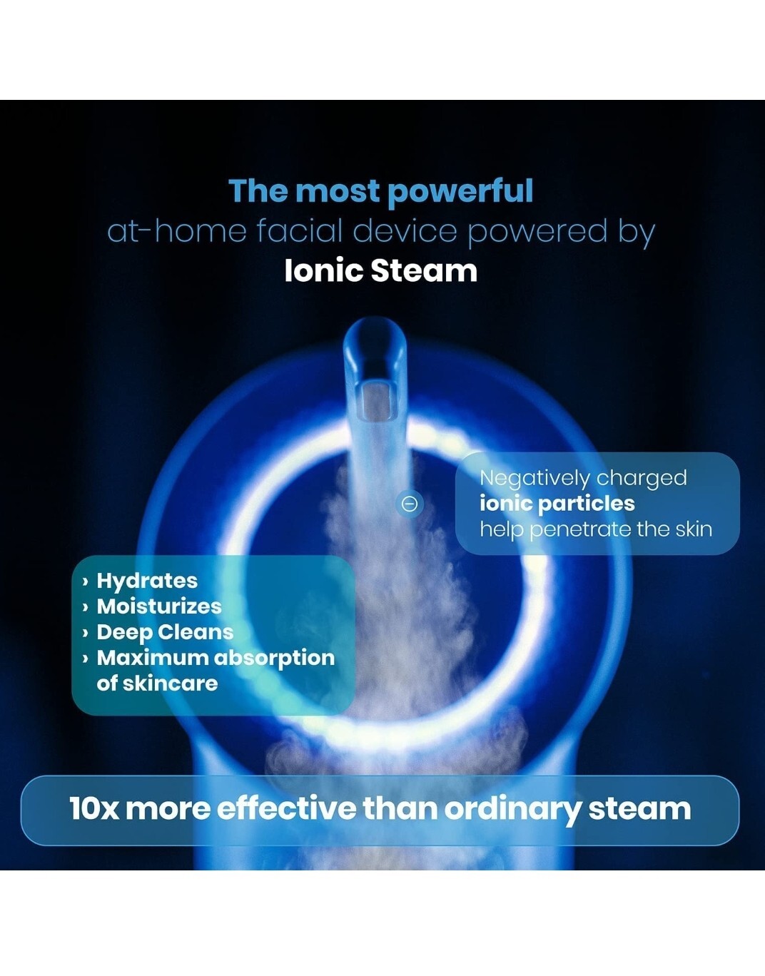 NanoSteamer Clinical – 10-in-1 Smart Steam Dermatologist Grade Facial Steamer