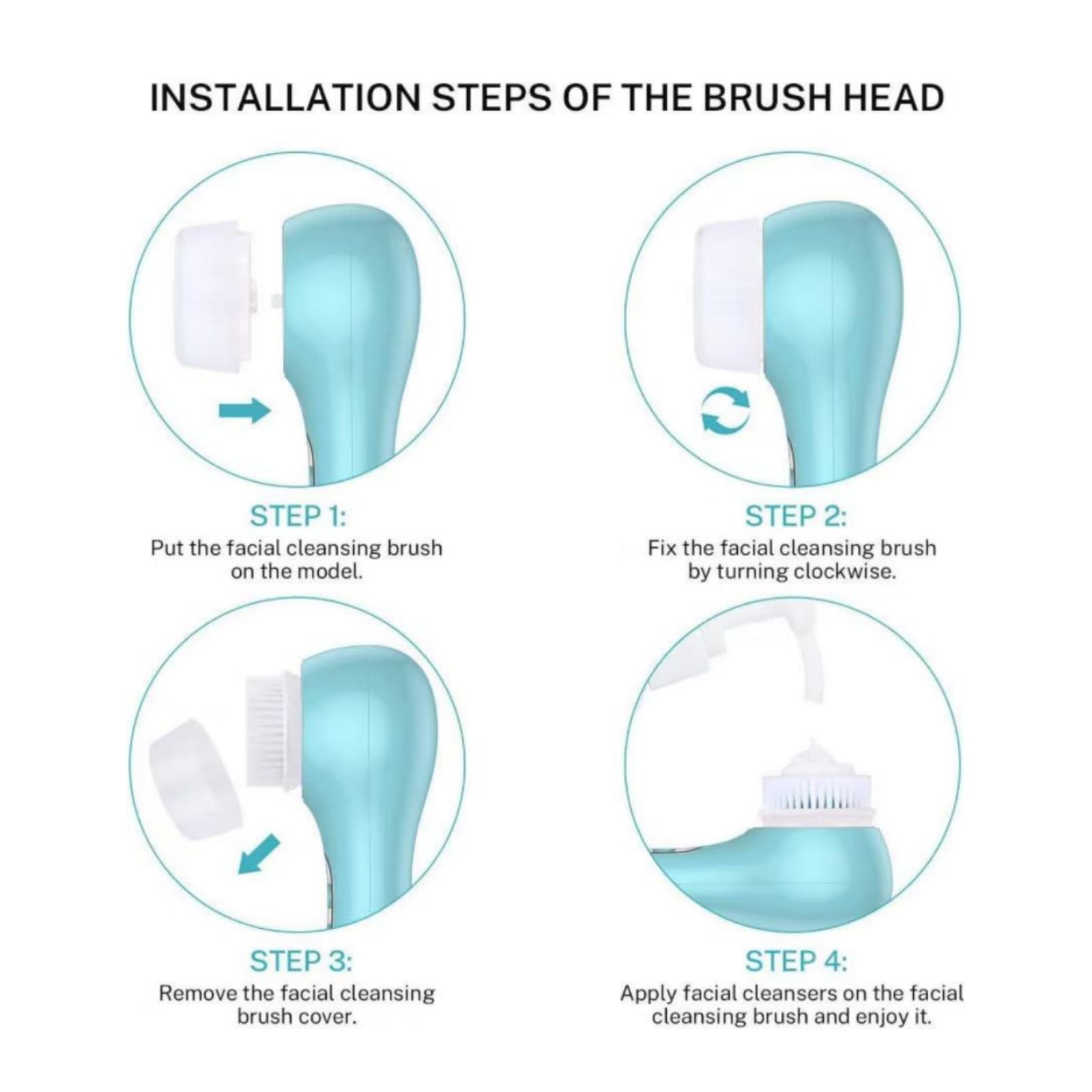 Sensitive Facial Cleansing Brush Head Replacement Compatible with Clarisonic …