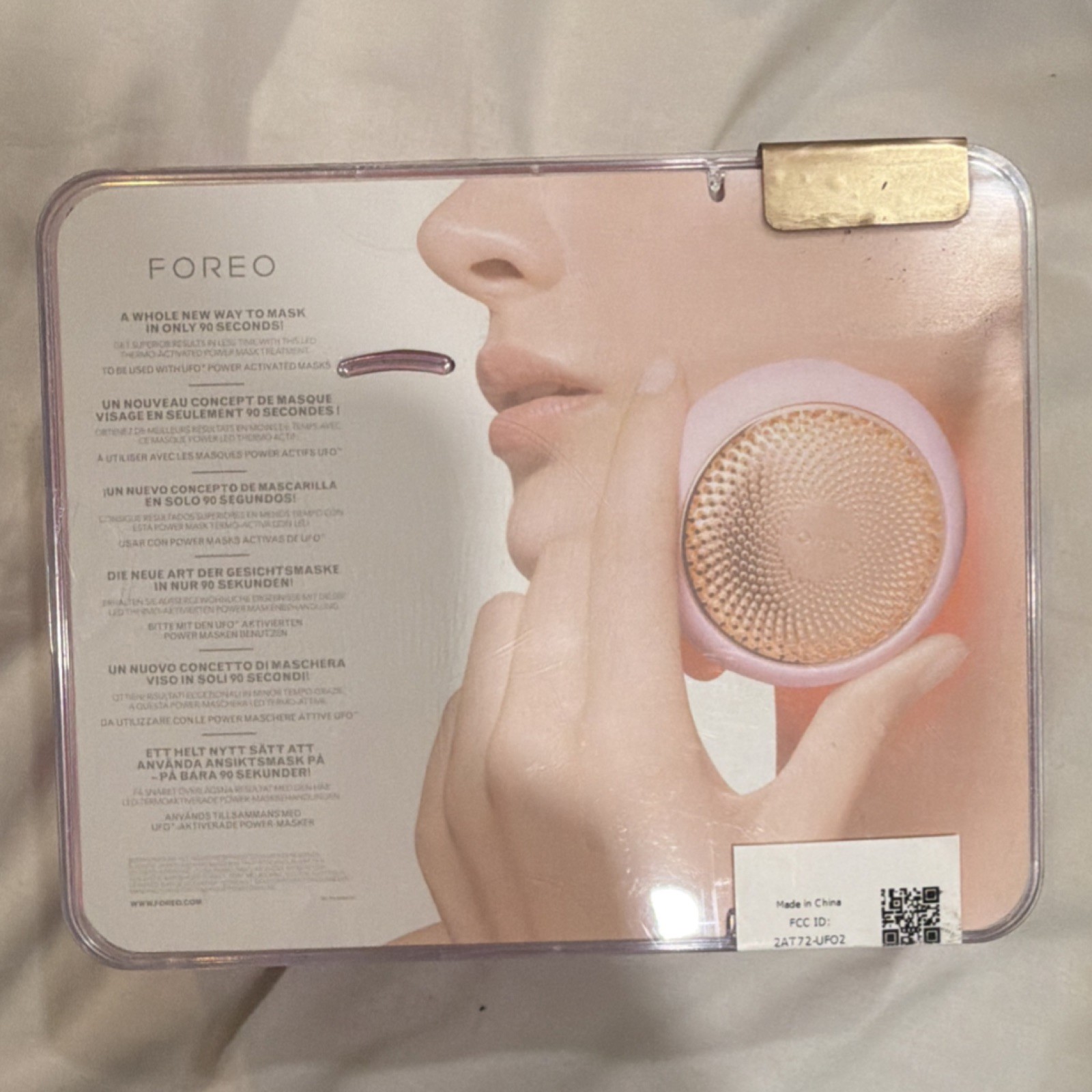 FOREO UFO 2 LED Hyper Infusion Waterproof Power Mask Facial Cleansing Pink