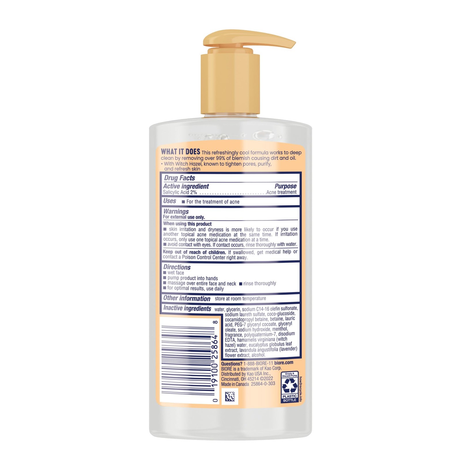 Biore Clear & Breathable Cooling Cleanser with 6.77 Ounce (Pack of 1),