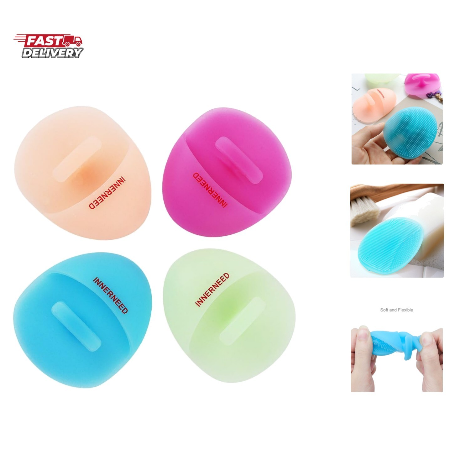 Super Soft Silicone Face Cleanser and Massager Brush Manual Facial Cleansing …