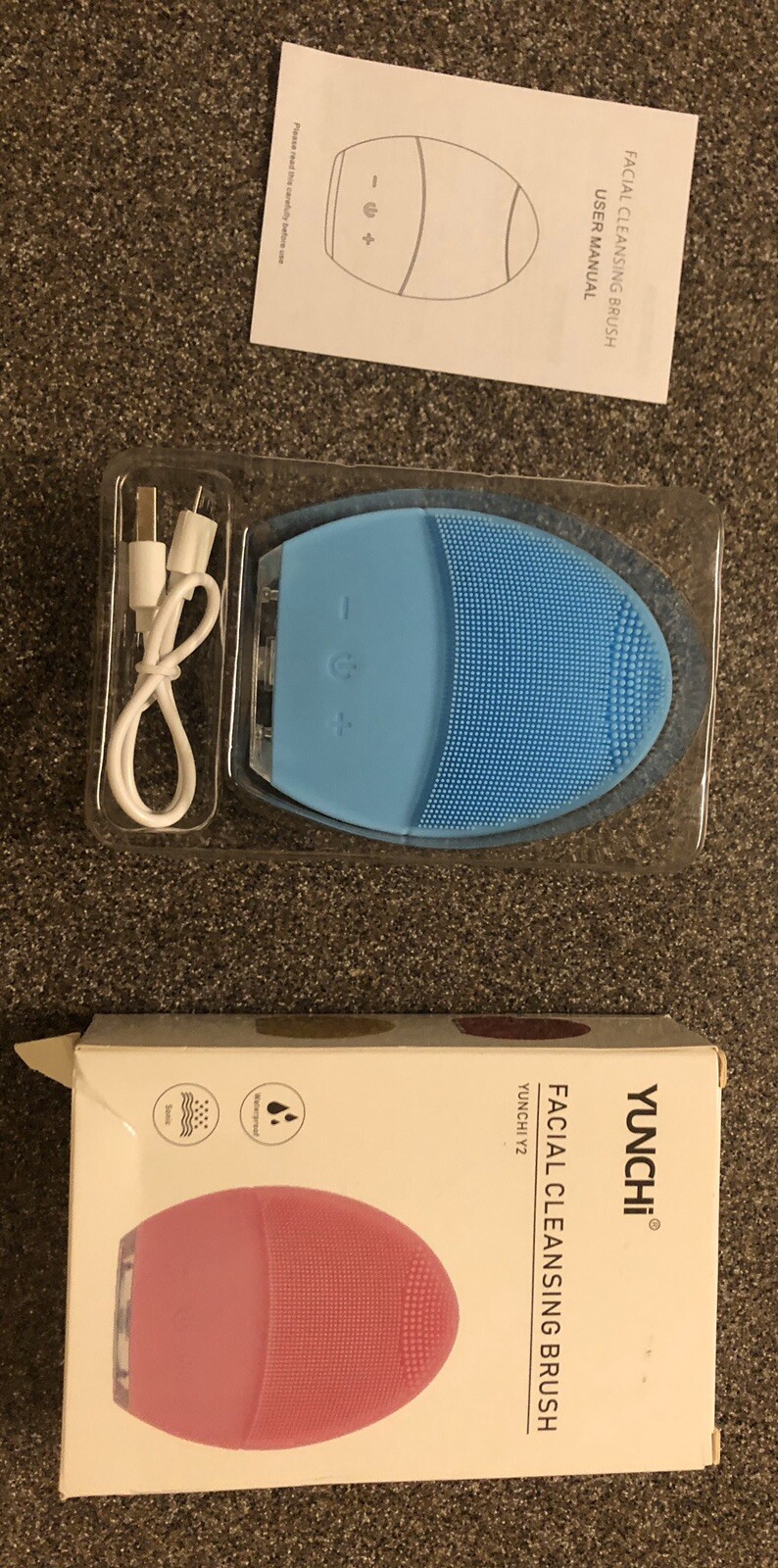 Sonic Facial Cleansing Brush, YUNCHI Y2 Food Grade Silicone Waterproof