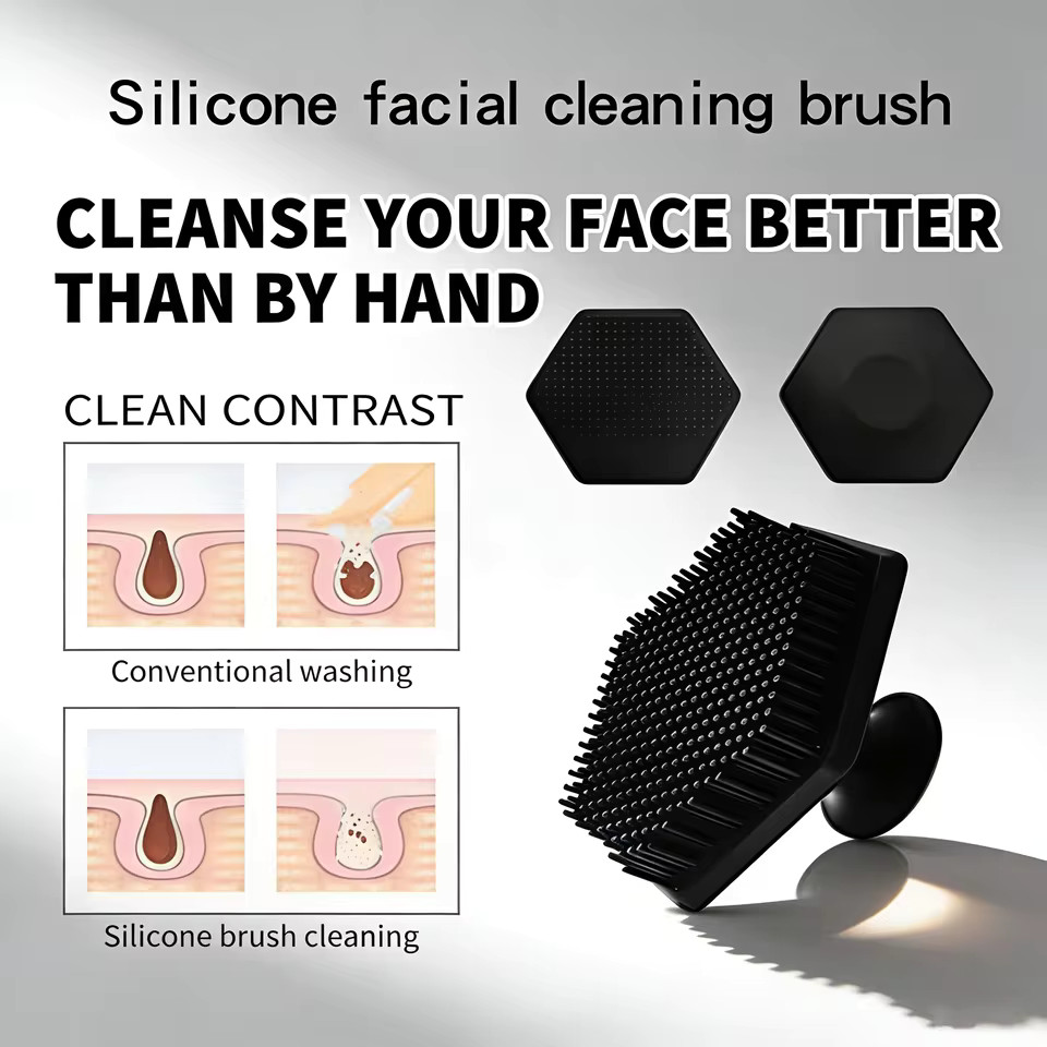 Soft Silicone Face Cleaning Brush Remove Makeup Blackhead Remover Portable Be…