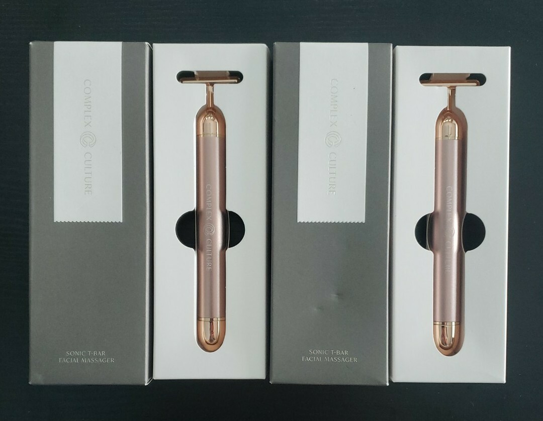 2 COMPLEX CULTURE Sonic T-Bar Luxury Facial Massager FULL SIZE $58 ea New In Box