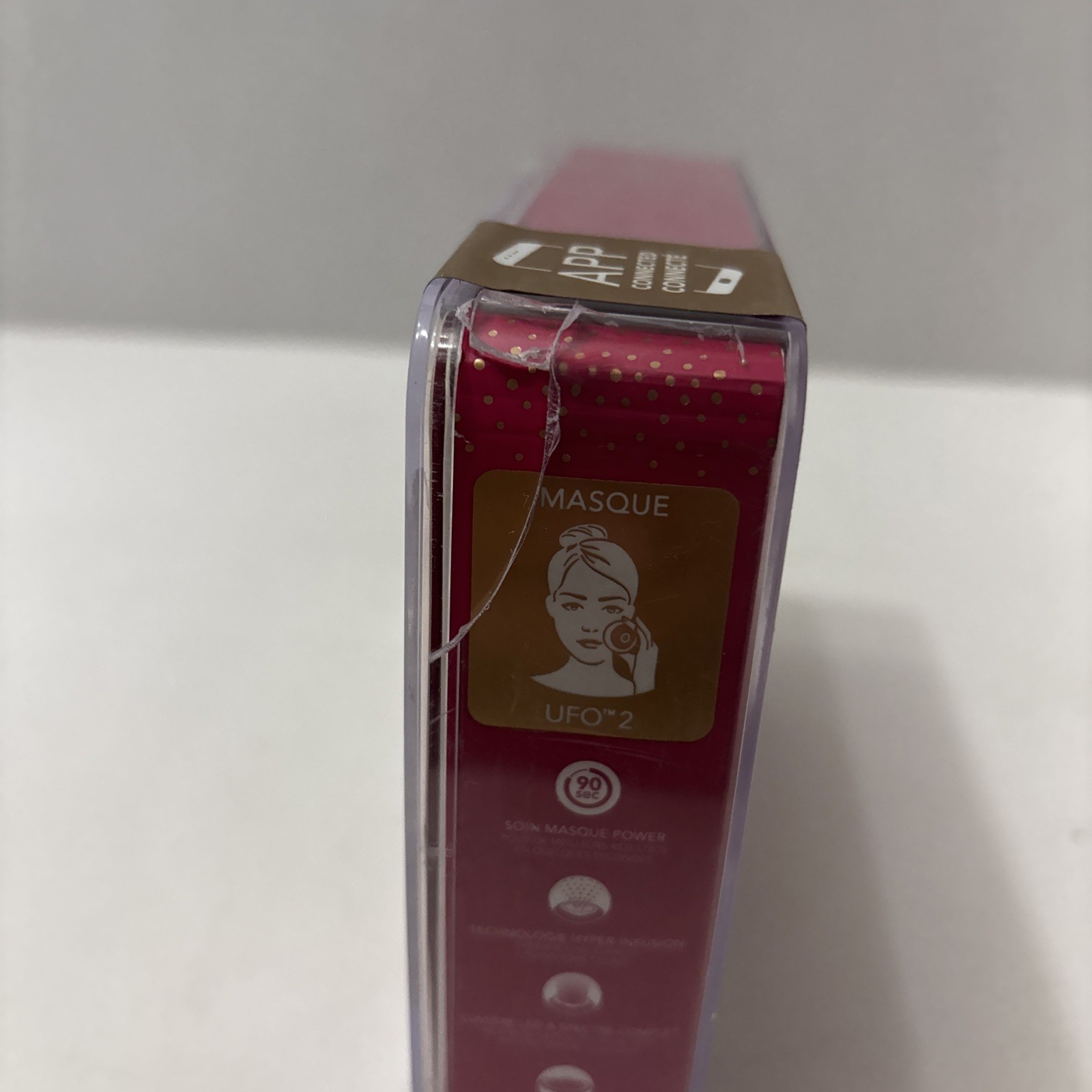 FOREO UFO 2 Heated LED Power Mask Light Therapy Device – Fuchsia – Case Wear New