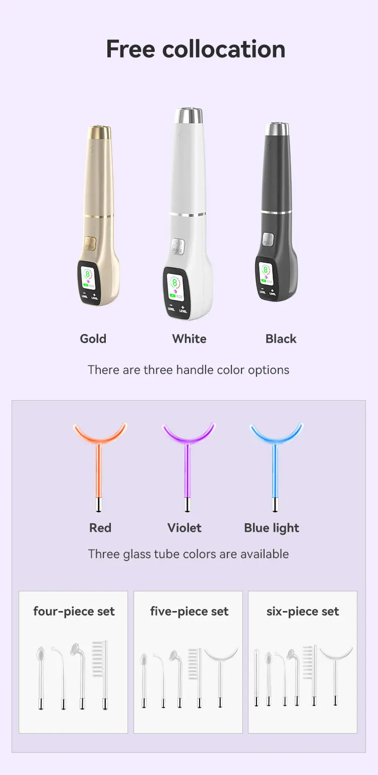 Multifunction LCD Screen 4 in 1 Electric Facial Skin Care Wand Beauty Device
