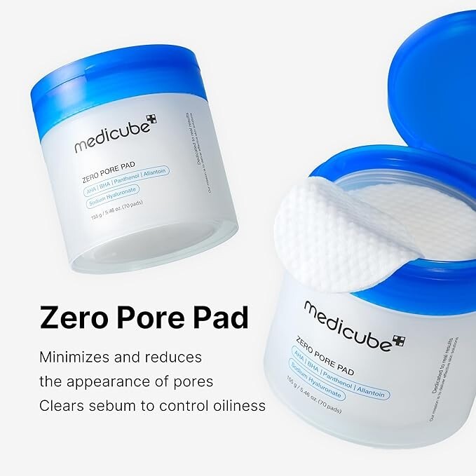 Medicube Zero Pore Pads 2.0 Dual-Textured Facial Toner Pads for Exfoliation