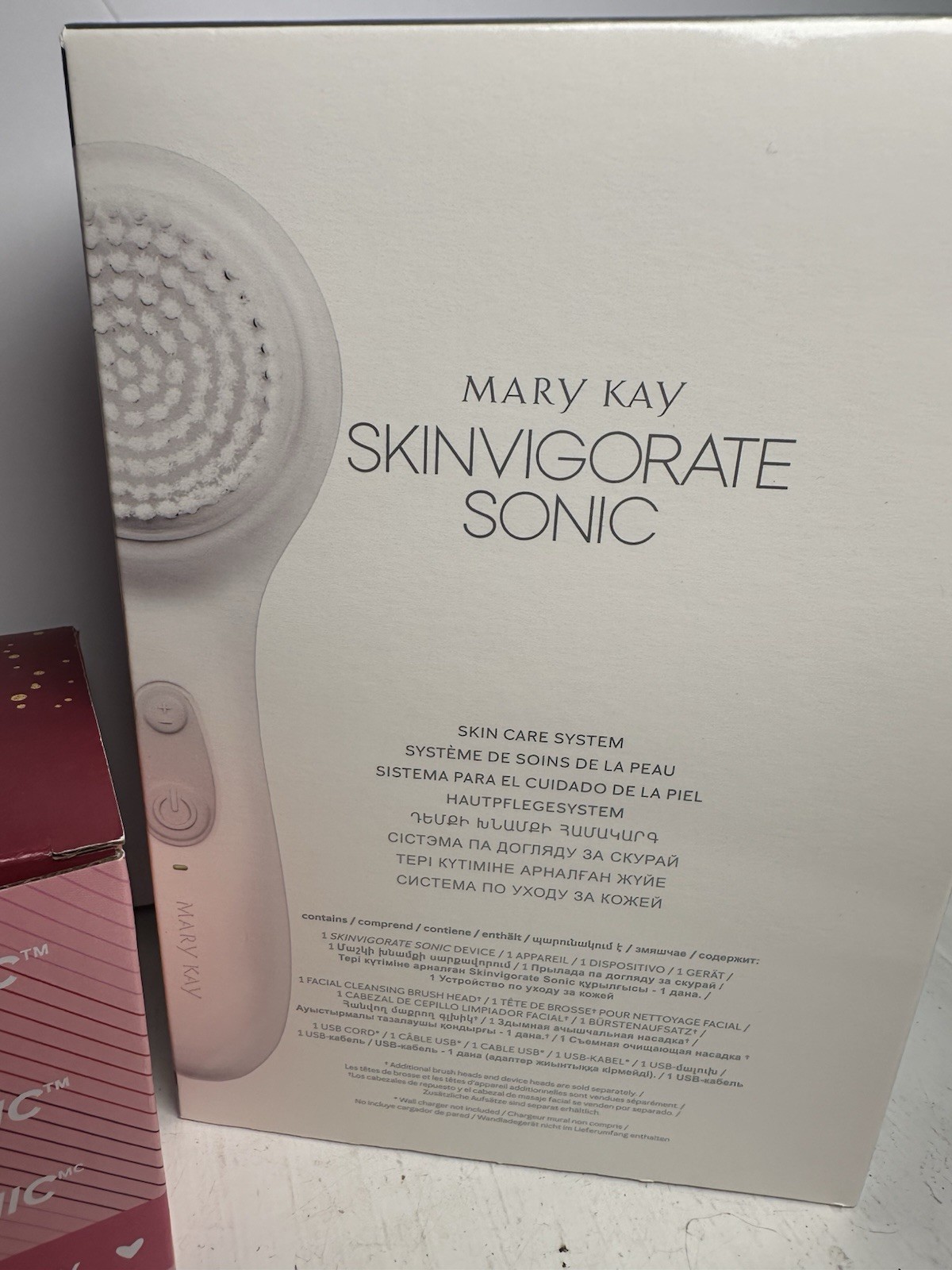 NEW Mary Kay Skinvigorate Sonic Skin Care System Device/Brush Head + Base Stand