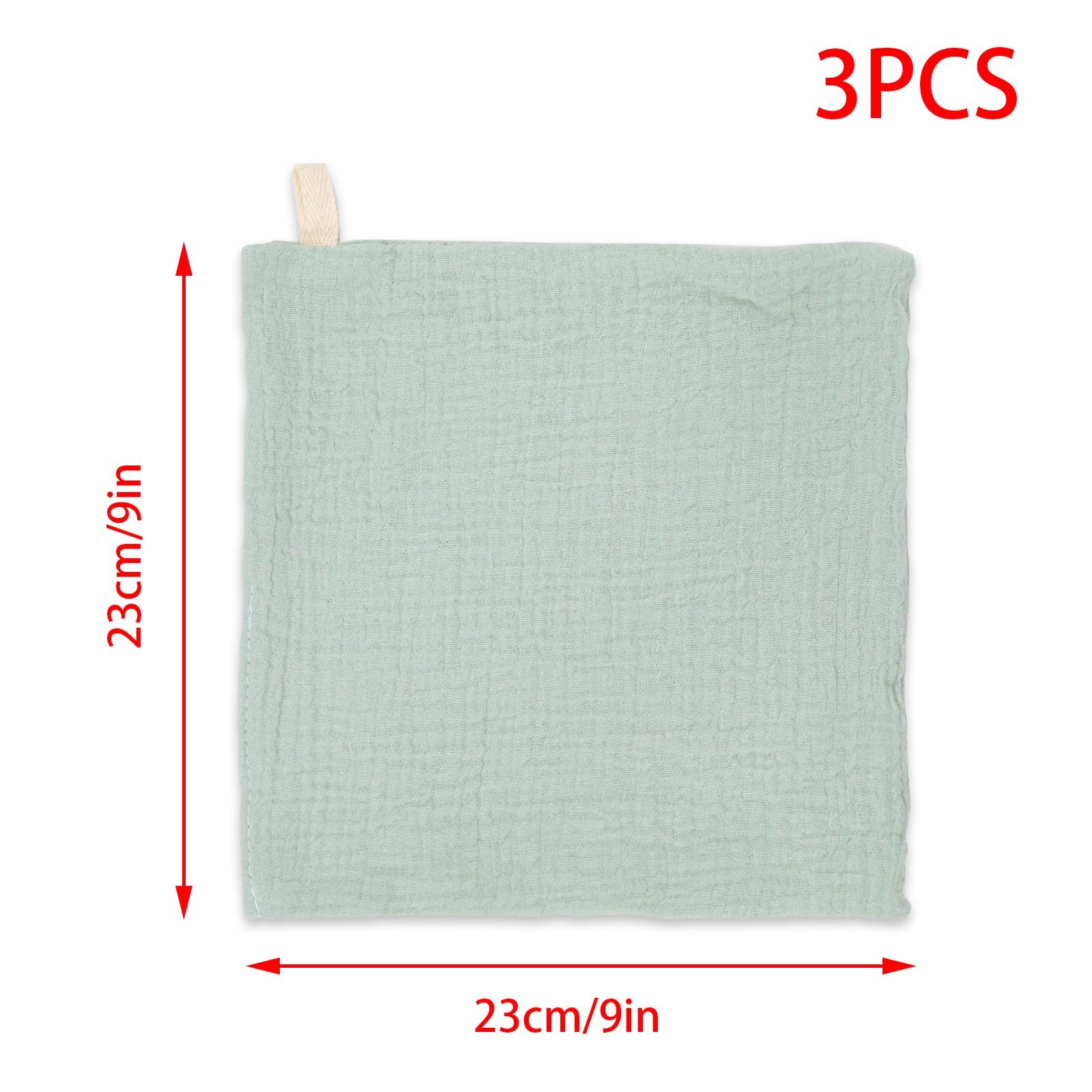 YUYUDEHM 3 Pack Muslin Face Wash Cloths, Reusable Makeup Remover Moranti